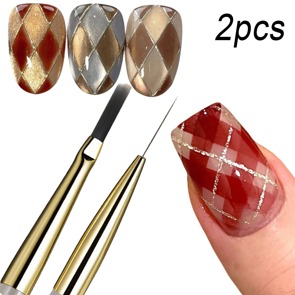 1pcs French Plaid Nail Art Bru - Detailing Brush Set review and price